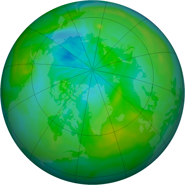Arctic ozone map for 04 August 2014